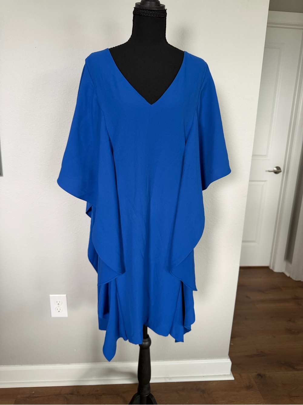 Ralph Lauren Royal Blue V-Neck Midi Dress